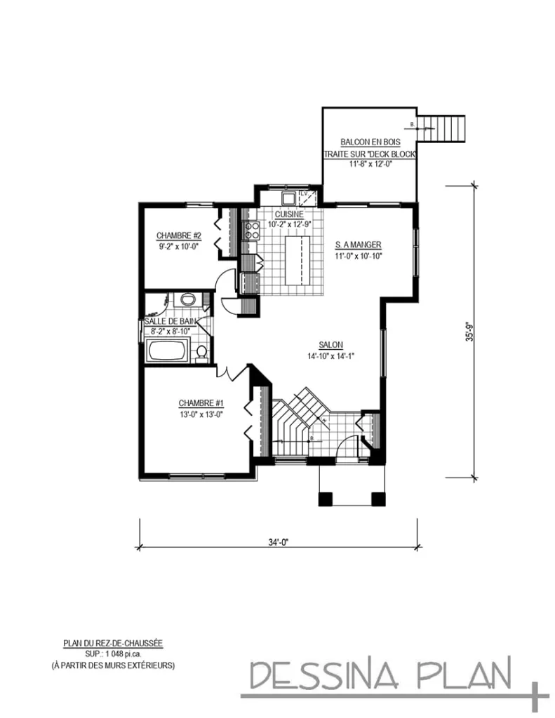 Plan de bungalow