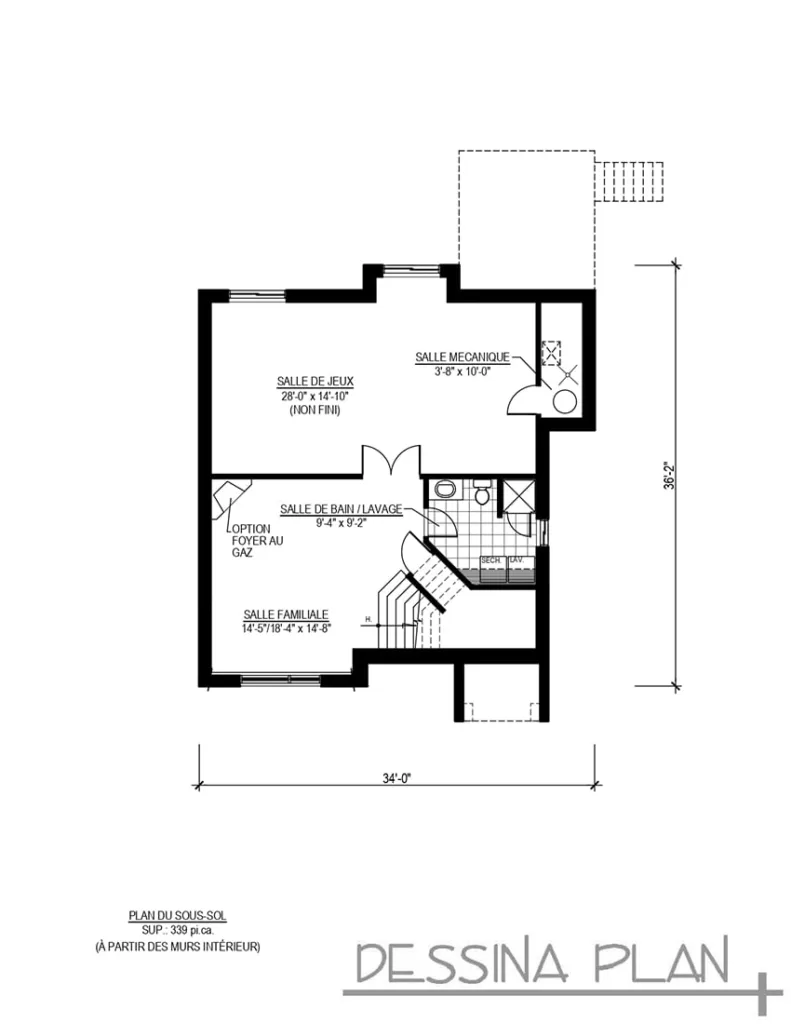 Plan de bungalow