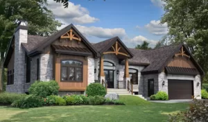 Plan de bungalow 2 chambres avec garage