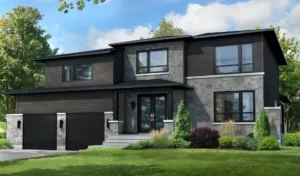 Plan de cottage avec garage double