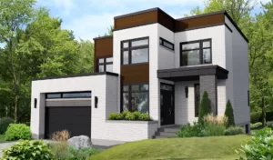 Plan de cottage avec garage