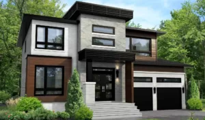 Plan de maison cottage avec garage double