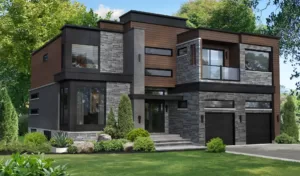 maison à étages moderne avec garage double