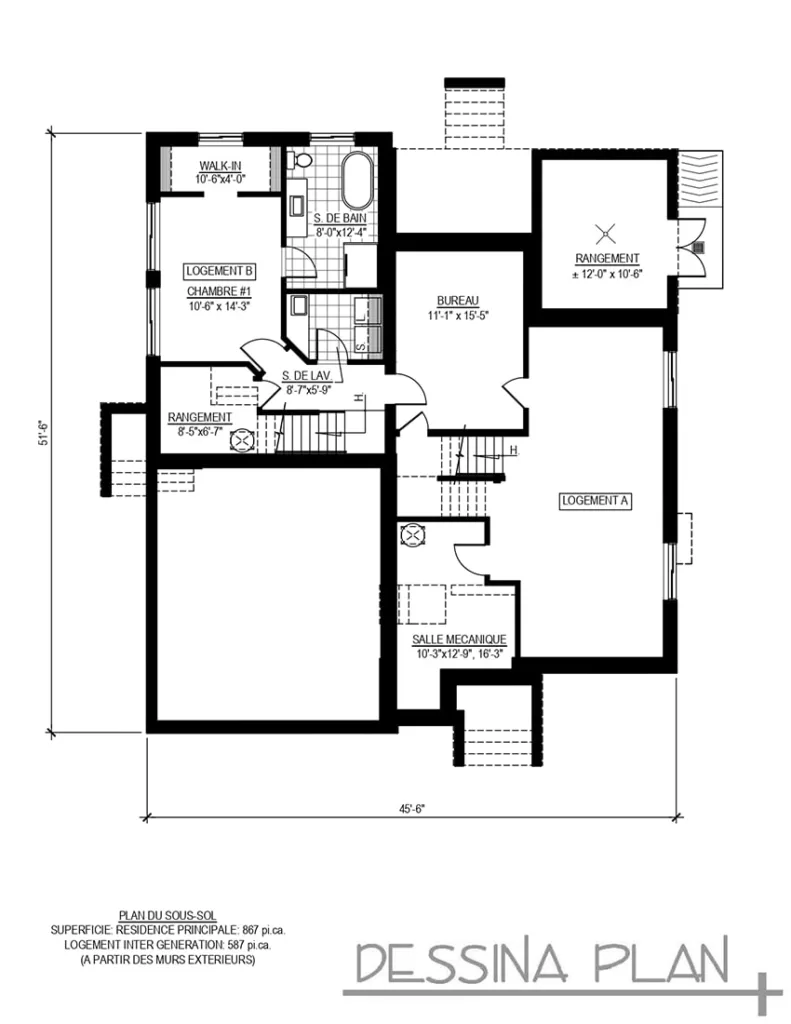 Plan de maison intergénération
