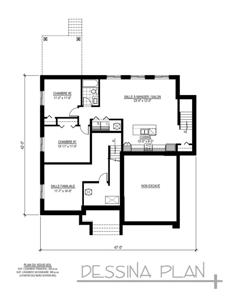Plan de bungalow
