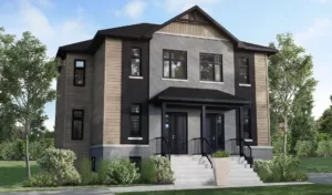 Plan de duplex 3 chambres semi-détaché