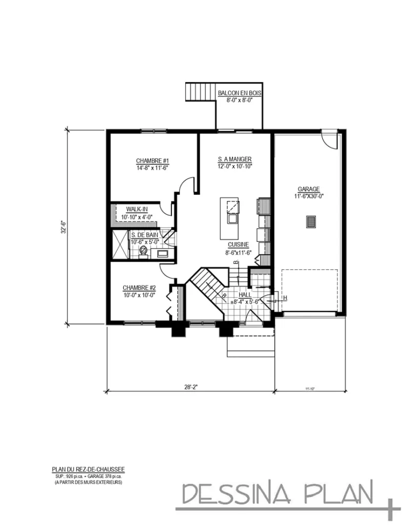 Plan de bungalow