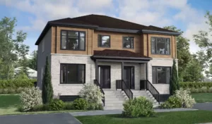 plan de maison semi-detache