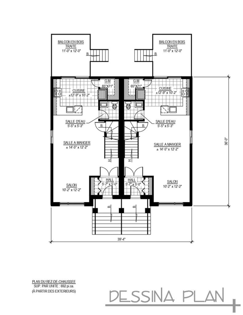 Plan du duplex