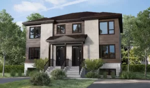 Plan de duplex semi-détaché