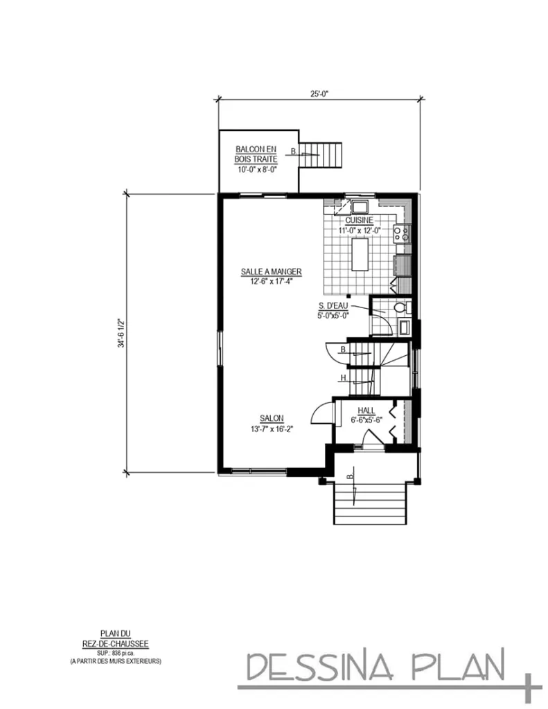 plan du rez-de-chaussée