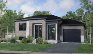 Plan de bungalow 2 chambres avec garage