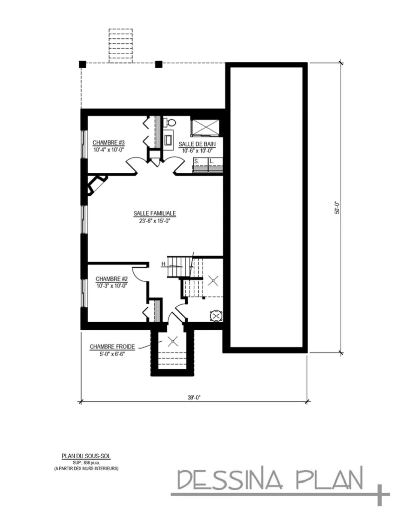 Plan de maison bungalow