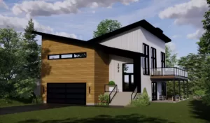 Plan de maison plain-pied avec garage