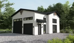 Plan de garage double détaché