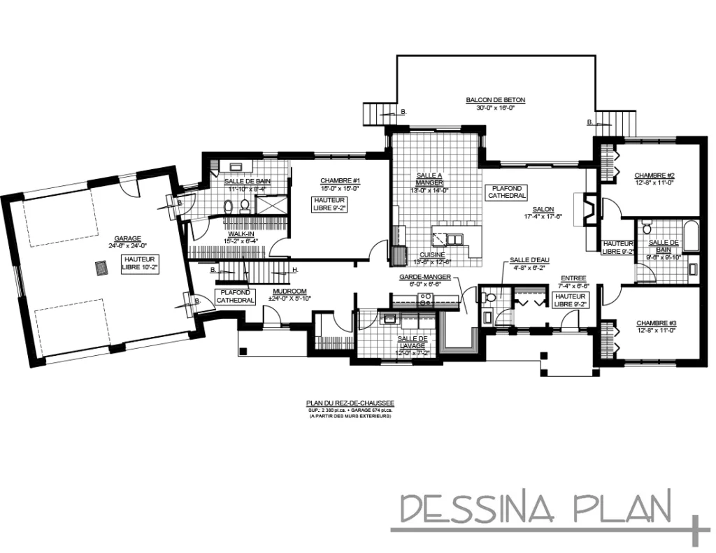 Plan de maison champêtre
