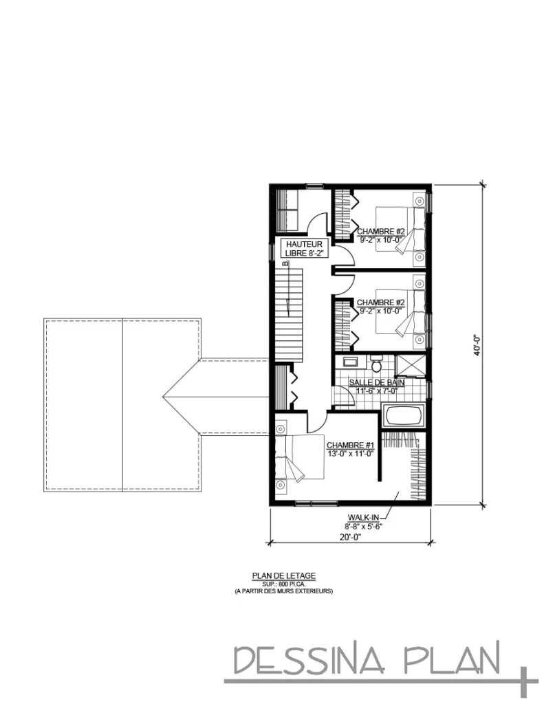 Plan cottage style nordique