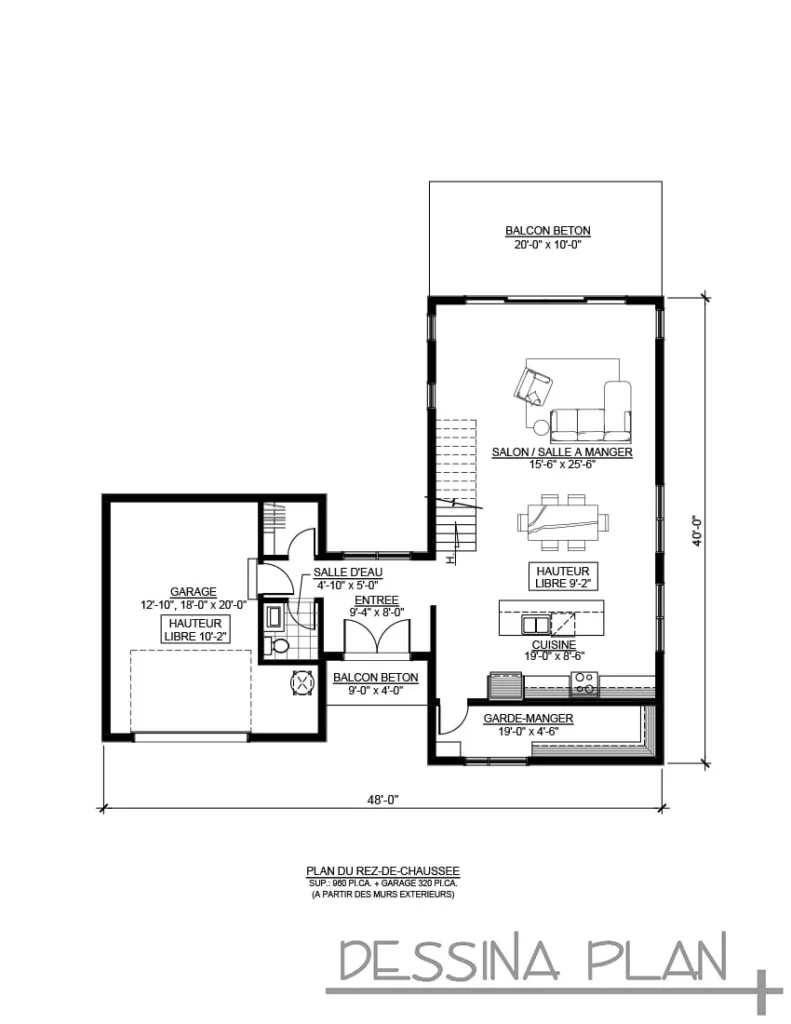 Plan cottage style nordique