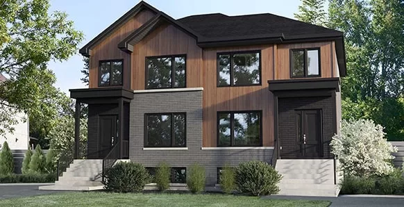 Maisons Semi-Détachées Plan de duplex