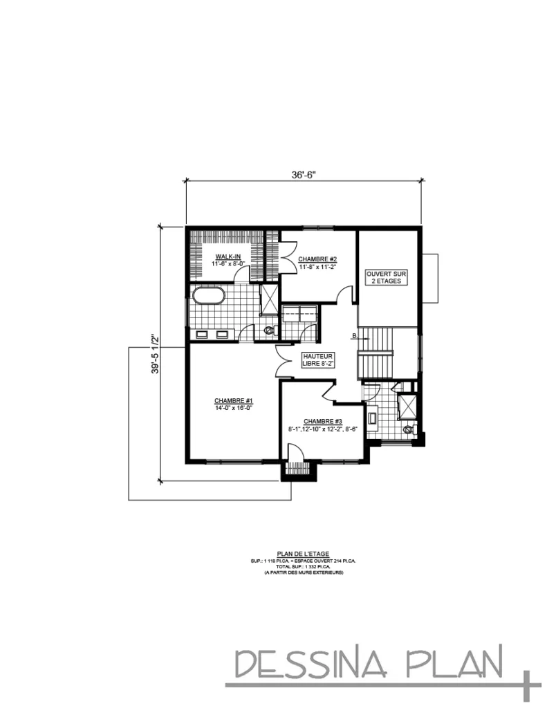 21-5363-Plan de maison étage