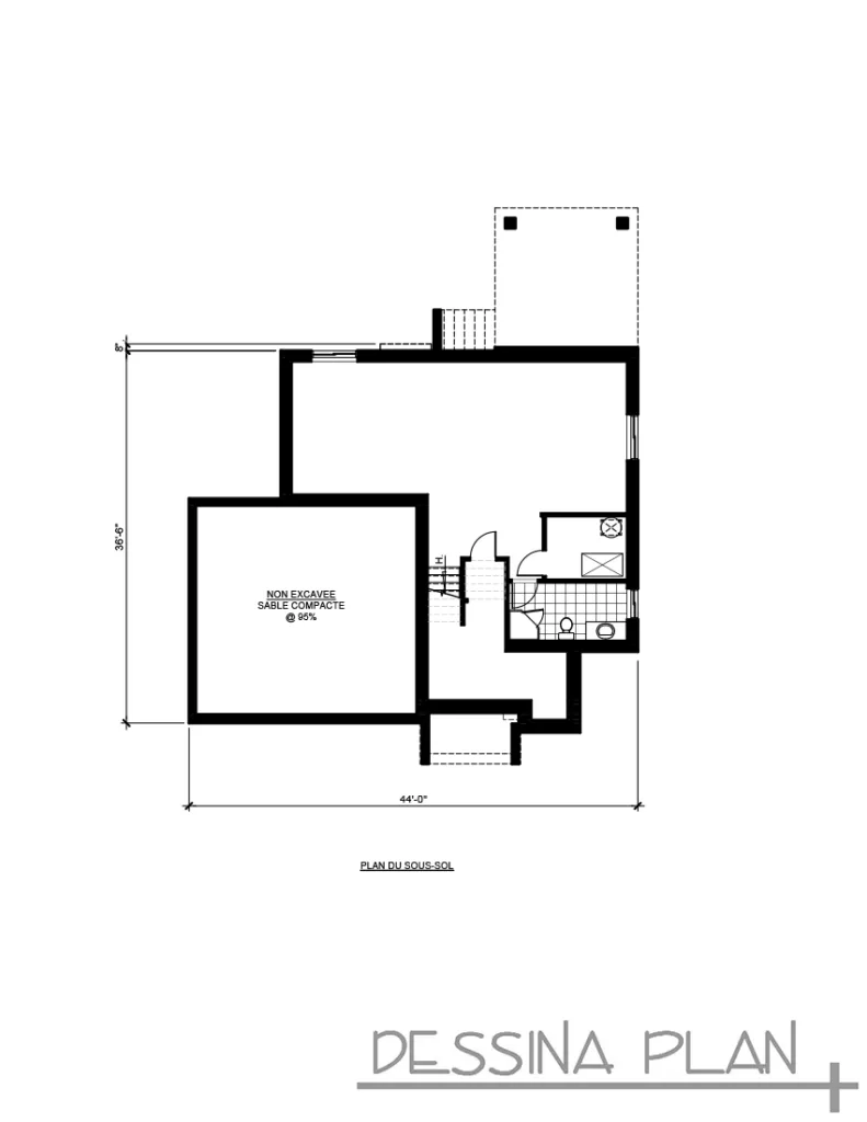 Plan de maison sous-sol