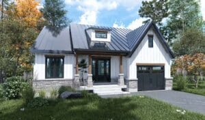 Modèle plain-pied de style farmhouse